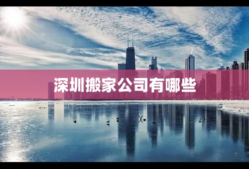 深圳搬家公司有哪些