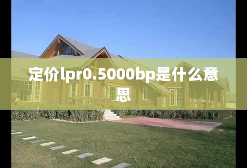 定价lpr0.5000bp是什么意思