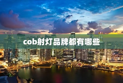 cob射灯品牌都有哪些