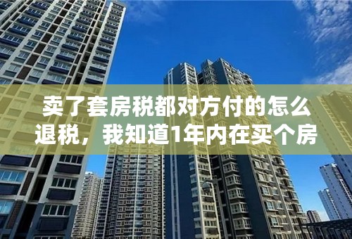 卖了套房税都对方付的怎么退税，我知道1年内在买个房可以退地税和个人所得税，因为房子没满5年