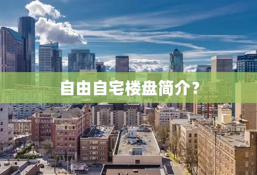 自由自宅楼盘简介？