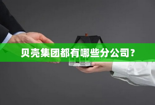 贝壳集团都有哪些分公司？