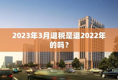 2023年3月退税是退2022年的吗？