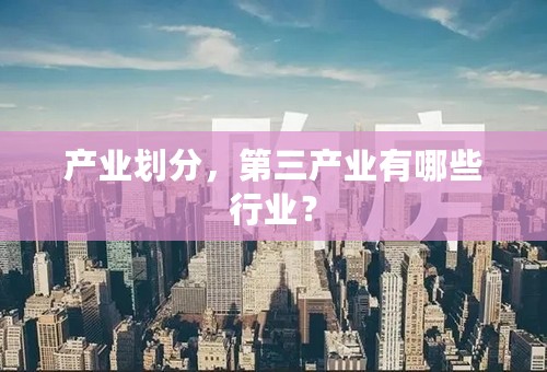 产业划分，第三产业有哪些行业？