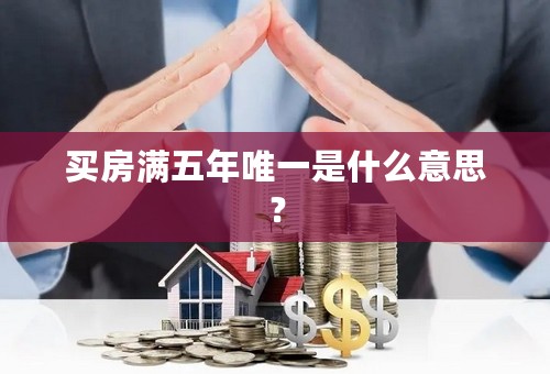 买房满五年唯一是什么意思？