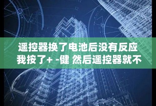 遥控器换了电池后没有反应 我按了+ -健 然后遥控器就不停的闪烁 这