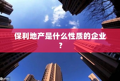 保利地产是什么性质的企业？