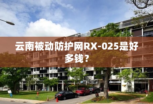 云南被动防护网RX-025是好多钱？