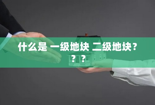 什么是 一级地块 二级地块？？？