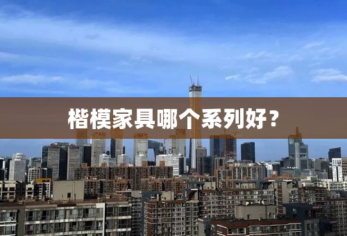 楷模家具哪个系列好？