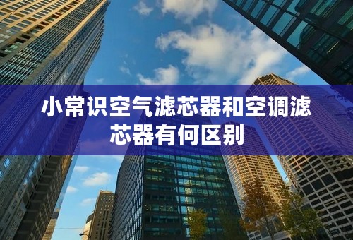 小常识空气滤芯器和空调滤芯器有何区别