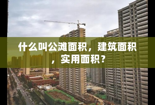 什么叫公滩面积，建筑面积，实用面积？