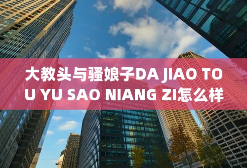 大教头与骚娘子DA JIAO TOU YU SAO NIANG ZI怎么样？