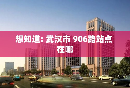 想知道: 武汉市 906路站点 在哪