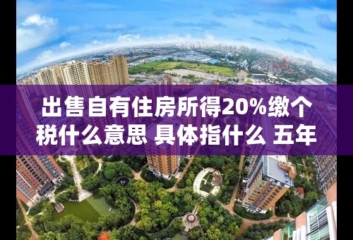 出售自有住房所得20%缴个税什么意思 具体指什么 五年以上的房产也是么