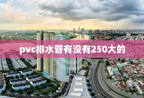 pvc排水管有没有250大的