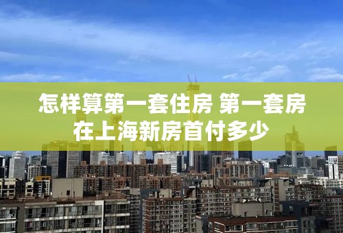 怎样算第一套住房 第一套房在上海新房首付多少