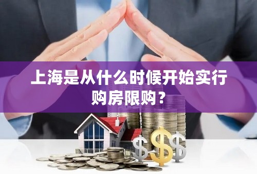 上海是从什么时候开始实行购房限购？