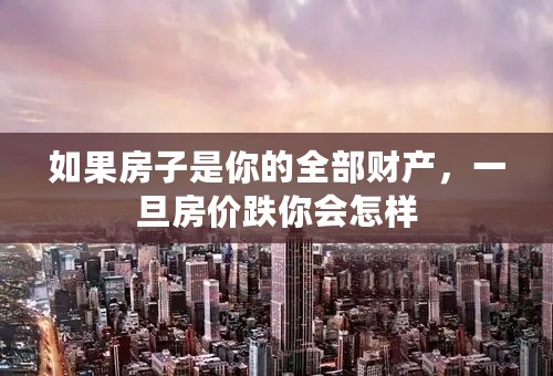 如果房子是你的全部财产，一旦房价跌你会怎样