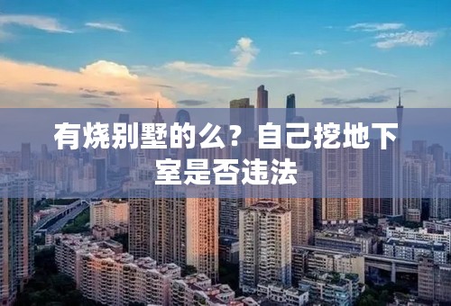 有烧别墅的么？自己挖地下室是否违法