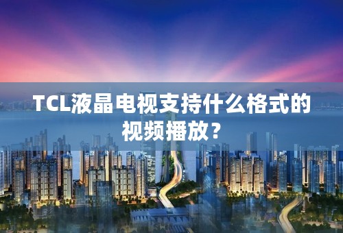 TCL液晶电视支持什么格式的视频播放？