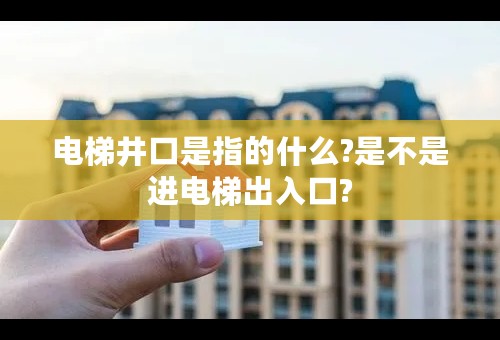 电梯井口是指的什么?是不是进电梯出入口?