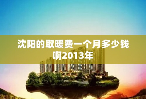 沈阳的取暖费一个月多少钱啊2013年