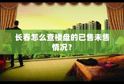 长春怎么查楼盘的已售未售情况？