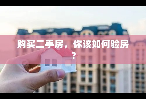 购买二手房，你该如何验房？