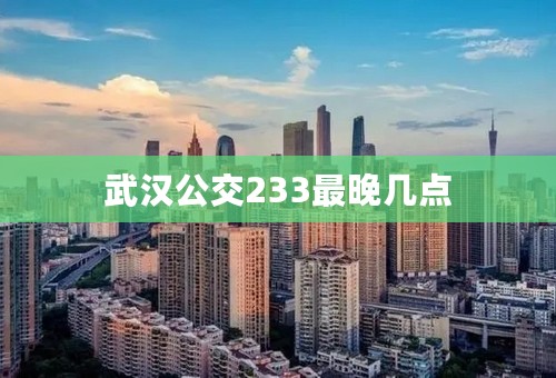 武汉公交233最晚几点