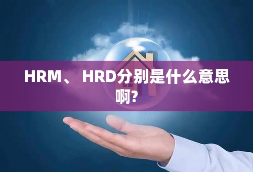 HRM、 HRD分别是什么意思啊?