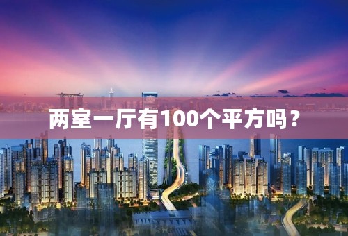 两室一厅有100个平方吗？