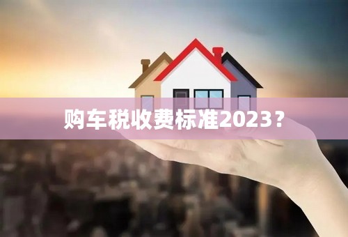 购车税收费标准2023？