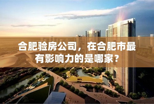 合肥验房公司，在合肥市最有影响力的是哪家？