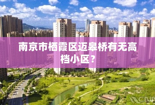 南京市栖霞区迈皋桥有无高档小区？