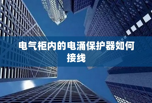 电气柜内的电涌保护器如何接线