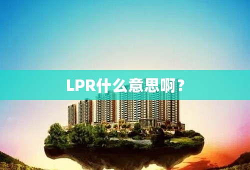 LPR什么意思啊？