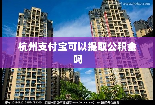 杭州支付宝可以提取公积金吗