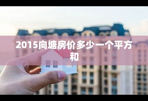 2015向塘房价多少一个平方和