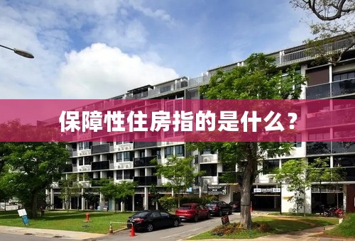 保障性住房指的是什么？