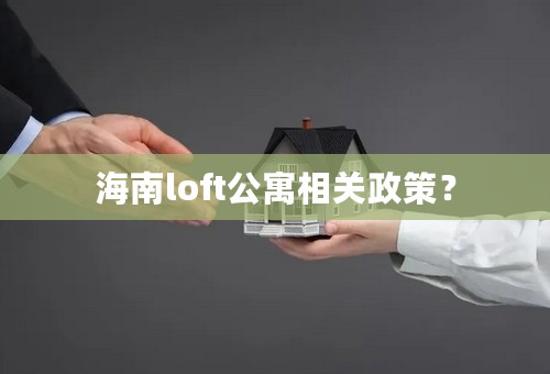 海南loft公寓相关政策？