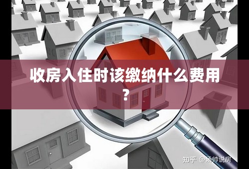 收房入住时该缴纳什么费用？