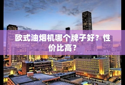 欧式油烟机哪个牌子好？性价比高？