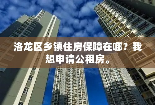 洛龙区乡镇住房保障在哪？我想申请公租房。