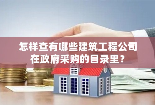 怎样查有哪些建筑工程公司在政府采购的目录里？