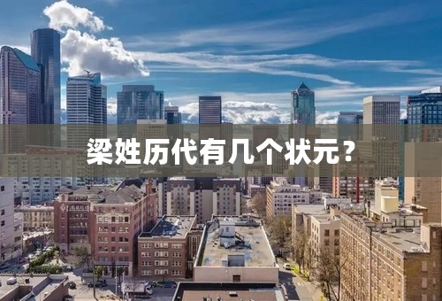 梁姓历代有几个状元？