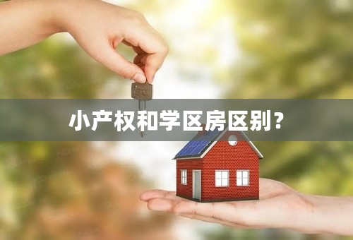 小产权和学区房区别？