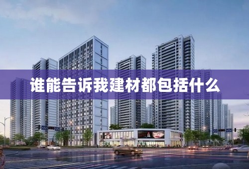 谁能告诉我建材都包括什么