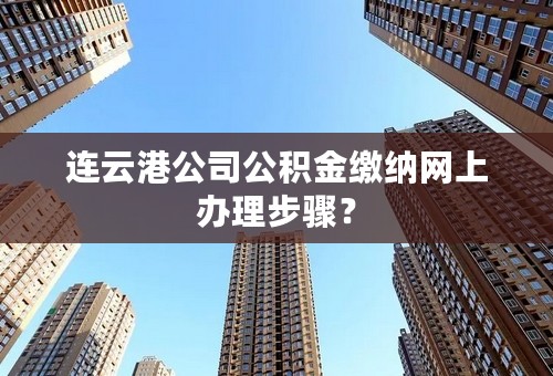 连云港公司公积金缴纳网上办理步骤？