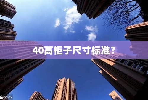 40高柜子尺寸标准？